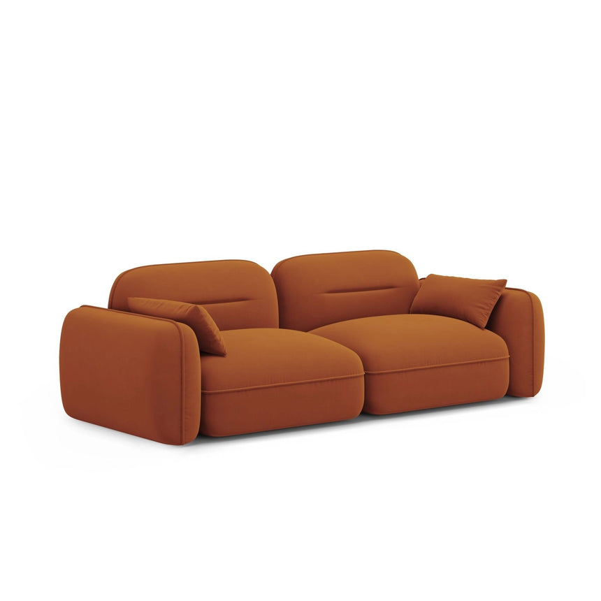 Sydney 3-Sitzer Sofa aus Samt in Terrakotta (Casino Terracota), 230x90x70 cm von Cosmopolitan Design – Bild 4