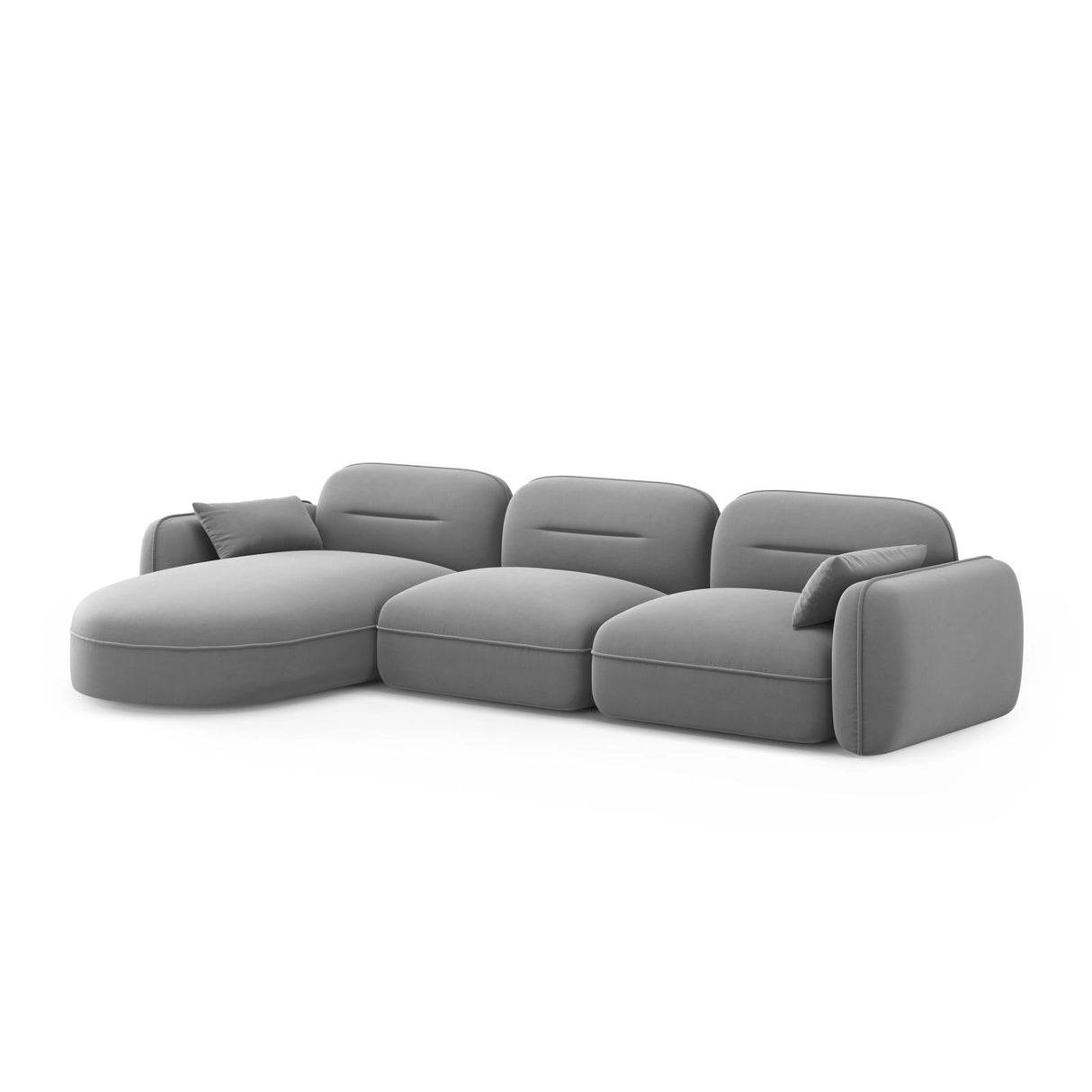 Sydney 4-Sitzer Ecksofa, Linke Seite, aus Samt, 320x165x70 cm von Cosmopolitan Design – Bild 4