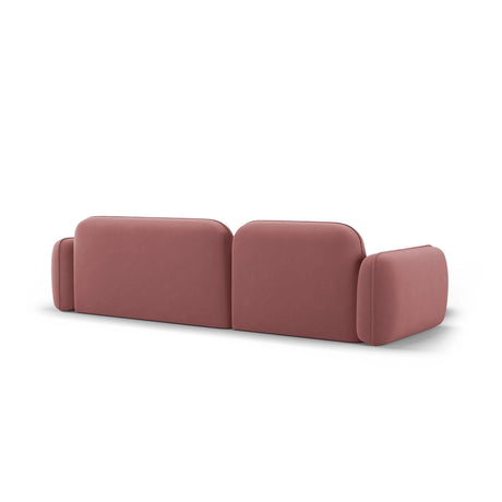 Sydney 4-Sitzer Ecksofa, Linke Seite, aus Samt in Flamingo (Casino Salmon), 275x165x70 cm von Cosmopolitan Design – Bild 5