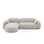 Sydney 4-Sitzer Ecksofa, Linke Seite, aus Samt in Hellbeige (Casino Pearl), 275x165x70 cm von Cosmopolitan Design – Bild 1