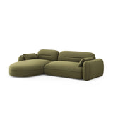 Sydney 4-Sitzer Ecksofa, Linke Seite, aus Samt in Hellgrün (Casino Forest), 275x165x70 cm von Cosmopolitan Design – Bild 4