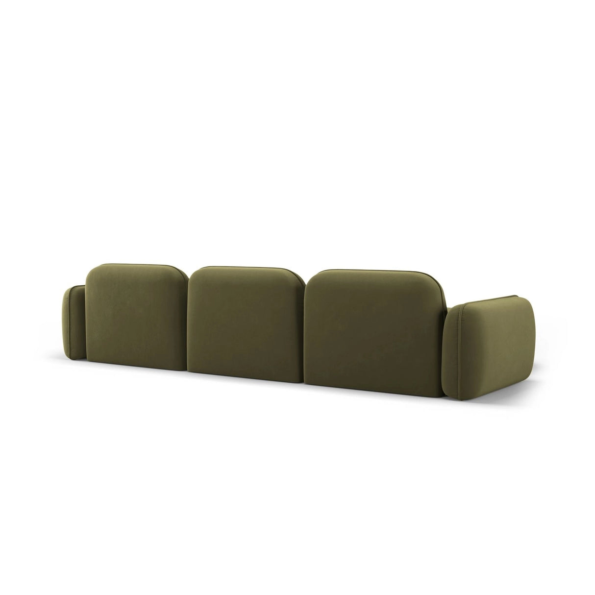 Sydney 4-Sitzer Ecksofa, Linke Seite, aus Samt in Hellgrün (Casino Forest), 320x165x70 cm von Cosmopolitan Design – Bild 5