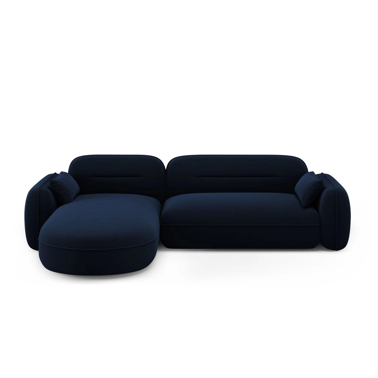 Sydney 4-Sitzer Ecksofa, Linke Seite, aus Samt in Königsblau (Casino Deep Blue), 275x165x70 cm von Cosmopolitan Design – Bild 1