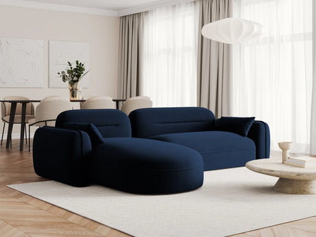 Sydney 4-Sitzer Ecksofa, Linke Seite, aus Samt in Königsblau (Casino Deep Blue), 275x165x70 cm von Cosmopolitan Design – Bild 2