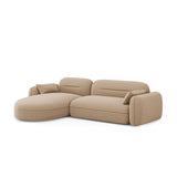 Sydney 4-Sitzer Ecksofa, Linke Seite, aus Samt in Sand (Casino Lion), 275x165x70 cm von Cosmopolitan Design – Bild 4
