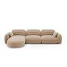 Sydney 4-Sitzer Ecksofa, Linke Seite, aus Samt in Sand (Casino Lion), 320x165x70 cm von Cosmopolitan Design – Bild 1