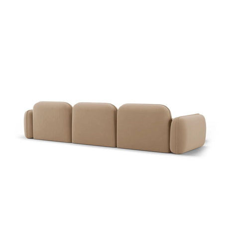 Sydney 4-Sitzer Ecksofa, Linke Seite, aus Samt in Sand (Casino Lion), 320x165x70 cm von Cosmopolitan Design – Bild 5