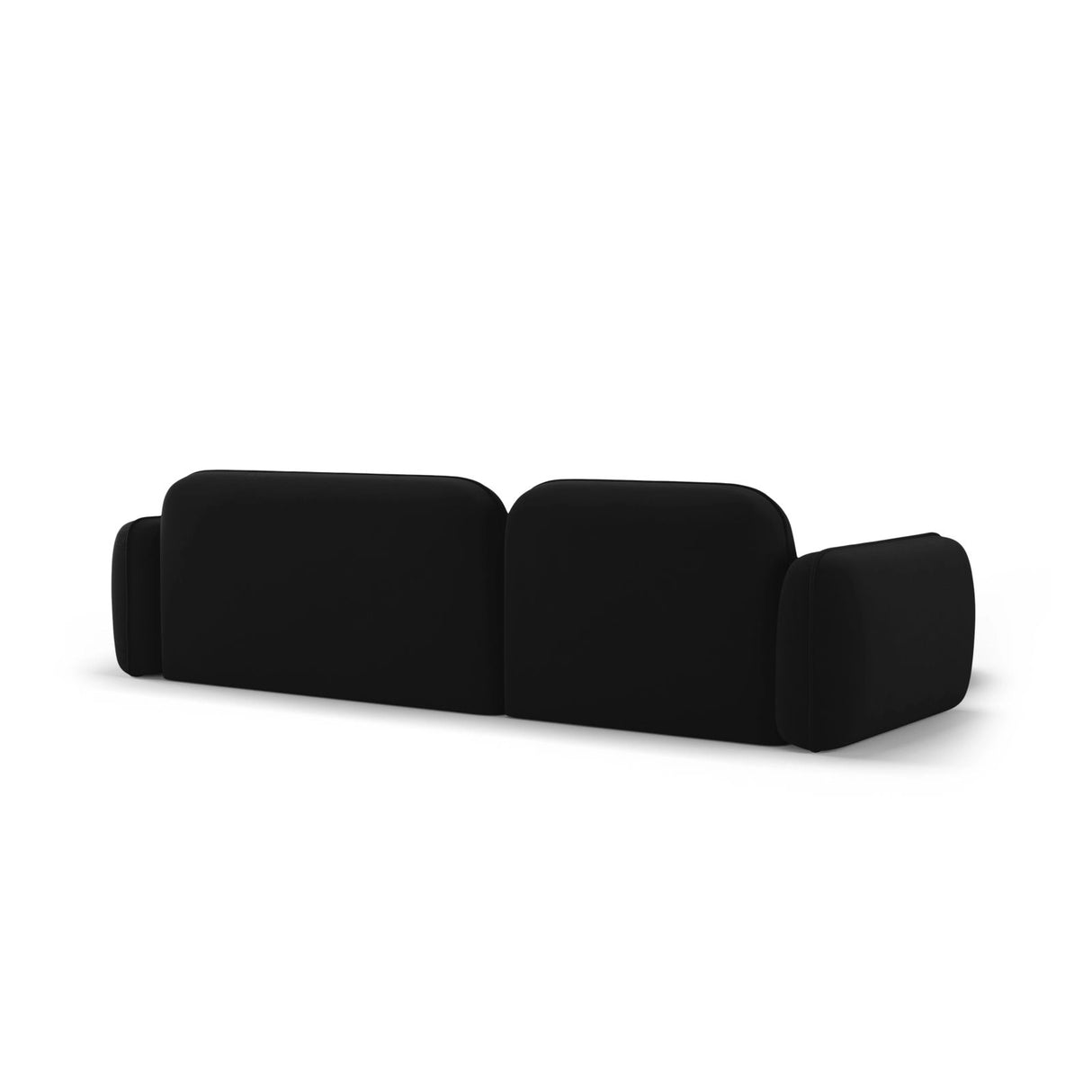 Sydney 4-Sitzer Ecksofa, Linke Seite, aus Samt in Schwarz (Casino Black), 275x165x70 cm von Cosmopolitan Design – Bild 5