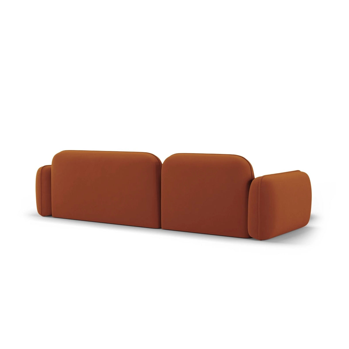 Sydney 4-Sitzer Ecksofa, Linke Seite, aus Samt in Terrakotta (Casino Terracota), 275x165x70 cm von Cosmopolitan Design – Bild 5