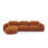 Sydney 4-Sitzer Ecksofa, Linke Seite, aus Samt in Terrakotta (Casino Terracota), 320x165x70 cm von Cosmopolitan Design – Bild 1