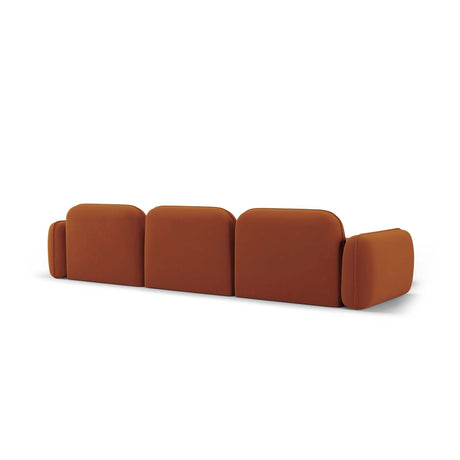 Sydney 4-Sitzer Ecksofa, Linke Seite, aus Samt in Terrakotta (Casino Terracota), 320x165x70 cm von Cosmopolitan Design – Bild 5