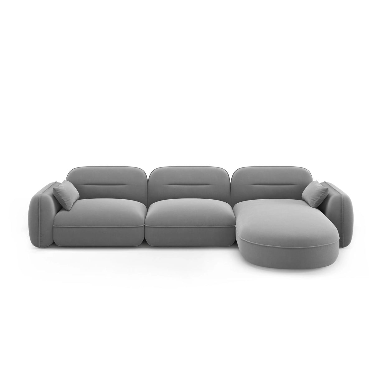 Sydney 4-Sitzer Ecksofa, Rechte Seite, aus Samt, 320x165x70 cm von Cosmopolitan Design – Bild 1