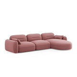 Sydney 4-Sitzer Ecksofa, Rechte Seite, aus Samt in Flamingo (Casino Salmon), 320x165x70 cm von Cosmopolitan Design – Bild 4