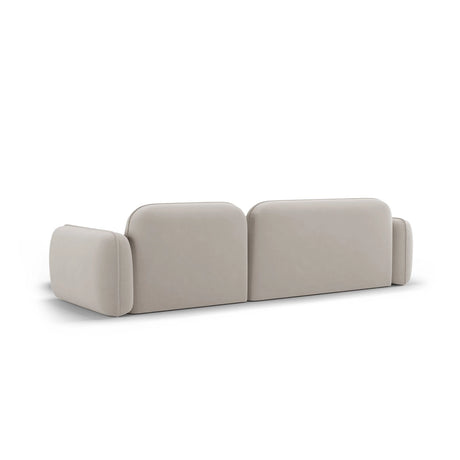 Sydney 4-Sitzer Ecksofa, Rechte Seite, aus Samt in Hellbeige (Casino Pearl), 275x165x70 cm von Cosmopolitan Design – Bild 5