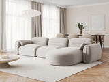 Sydney 4-Sitzer Ecksofa, Rechte Seite, aus Samt in Hellbeige (Casino Pearl), 320x165x70 cm von Cosmopolitan Design – Bild 2