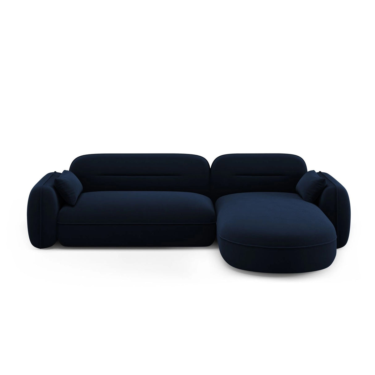 Sydney 4-Sitzer Ecksofa, Rechte Seite, aus Samt in Königsblau (Casino Deep Blue), 275x165x70 cm von Cosmopolitan Design – Bild 1