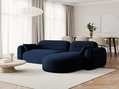 Sydney 4-Sitzer Ecksofa, Rechte Seite, aus Samt in Königsblau (Casino Deep Blue), 275x165x70 cm von Cosmopolitan Design – Bild 2