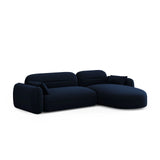 Sydney 4-Sitzer Ecksofa, Rechte Seite, aus Samt in Königsblau (Casino Deep Blue), 275x165x70 cm von Cosmopolitan Design – Bild 4