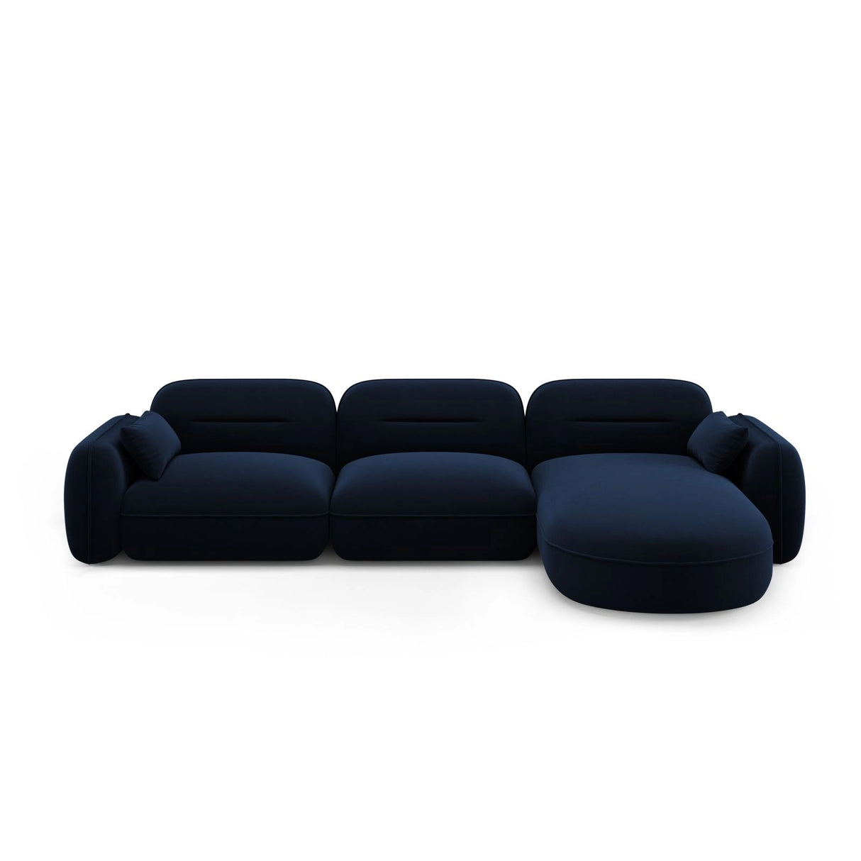 Sydney 4-Sitzer Ecksofa, Rechte Seite, aus Samt in Königsblau (Casino Deep Blue), 320x165x70 cm von Cosmopolitan Design – Bild 1