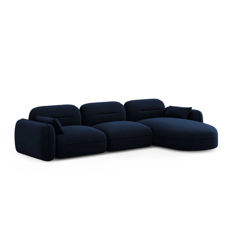 Sydney 4-Sitzer Ecksofa, Rechte Seite, aus Samt in Königsblau (Casino Deep Blue), 320x165x70 cm von Cosmopolitan Design – Bild 4