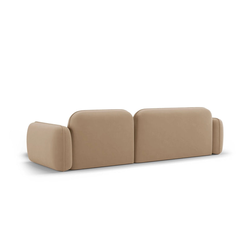 Sydney 4-Sitzer Ecksofa, Rechte Seite, aus Samt in Sand (Casino Lion), 275x165x70 cm von Cosmopolitan Design – Bild 5