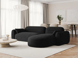 Sydney 4-Sitzer Ecksofa, Rechte Seite, aus Samt in Schwarz (Casino Black), 275x165x70 cm von Cosmopolitan Design – Bild 2