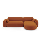 Sydney 4-Sitzer Ecksofa, Rechte Seite, aus Samt in Terrakotta (Casino Terracota), 275x165x70 cm von Cosmopolitan Design – Bild 1