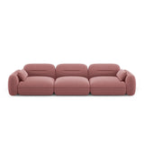 Sydney 4-Sitzer Sofa aus Samt in Flamingo (Casino Salmon), 320x90x70 cm von Cosmopolitan Design – Bild 1