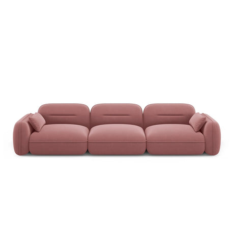 Sydney 4-Sitzer Sofa aus Samt in Flamingo (Casino Salmon), 320x90x70 cm von Cosmopolitan Design – Bild 1
