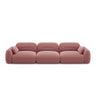 Sydney 4-Sitzer Sofa aus Samt in Flamingo (Casino Salmon), 320x90x70 cm von Cosmopolitan Design – Bild 1