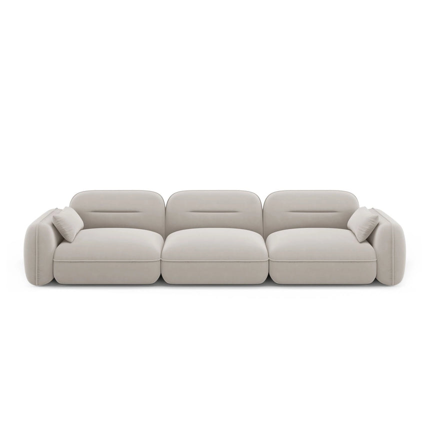 Sydney 4-Sitzer Sofa aus Samt in Hellbeige (Casino Pearl), 320x90x70 cm von Cosmopolitan Design – Bild 1