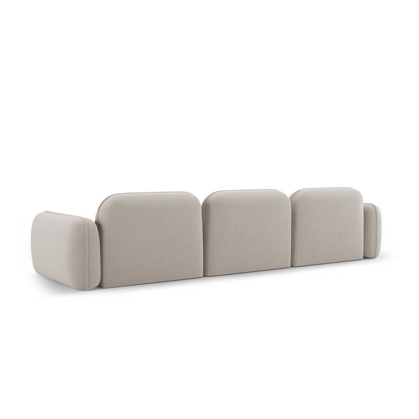 Sydney 4-Sitzer Sofa aus Samt in Hellbeige (Casino Pearl), 320x90x70 cm von Cosmopolitan Design – Bild 5