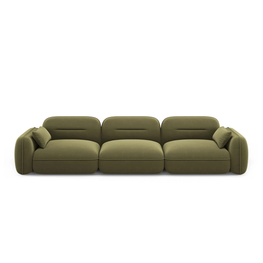 Sydney 4-Sitzer Sofa aus Samt in Hellgrün (Casino Forest), 320x90x70 cm von Cosmopolitan Design – Bild 1