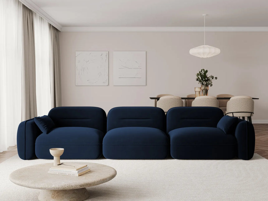 Sydney 4-Sitzer Sofa aus Samt in Königsblau (Casino Deep Blue), 320x90x70 cm von Cosmopolitan Design – Bild 2
