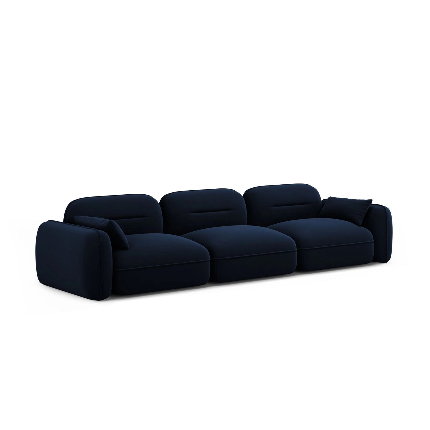 Sydney 4-Sitzer Sofa aus Samt in Königsblau (Casino Deep Blue), 320x90x70 cm von Cosmopolitan Design – Bild 4