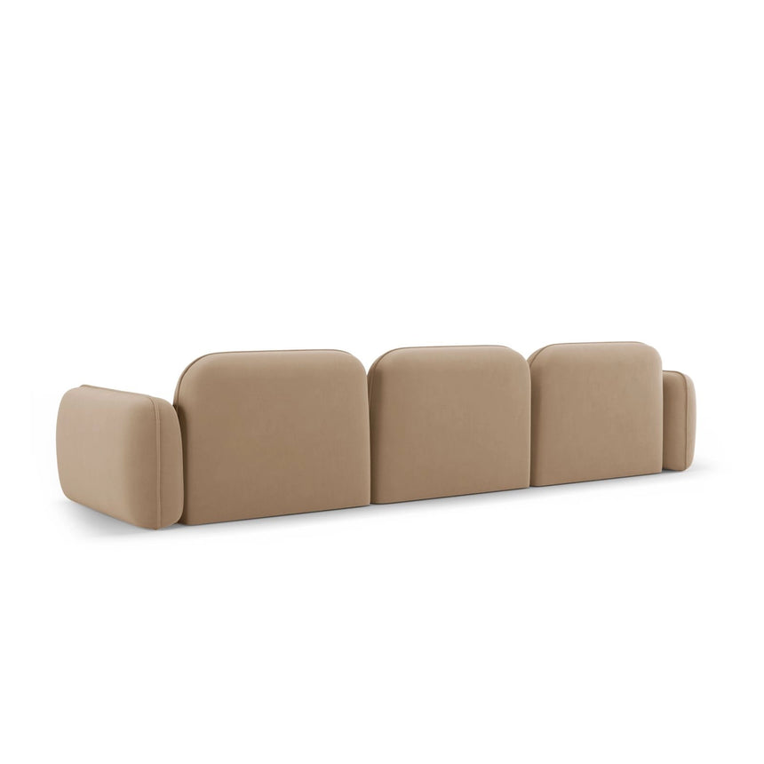 Sydney 4-Sitzer Sofa aus Samt in Sand (Casino Lion), 320x90x70 cm von Cosmopolitan Design – Bild 5