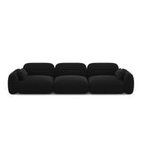 Sydney 4-Sitzer Sofa aus Samt in Schwarz (Casino Black), 320x90x70 cm von Cosmopolitan Design – Bild 1