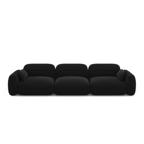 Sydney 4-Sitzer Sofa aus Samt in Schwarz (Casino Black), 320x90x70 cm von Cosmopolitan Design – Bild 1