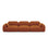 Sydney 4-Sitzer Sofa aus Samt in Terrakotta (Casino Terracota), 320x90x70 cm von Cosmopolitan Design – Bild 1