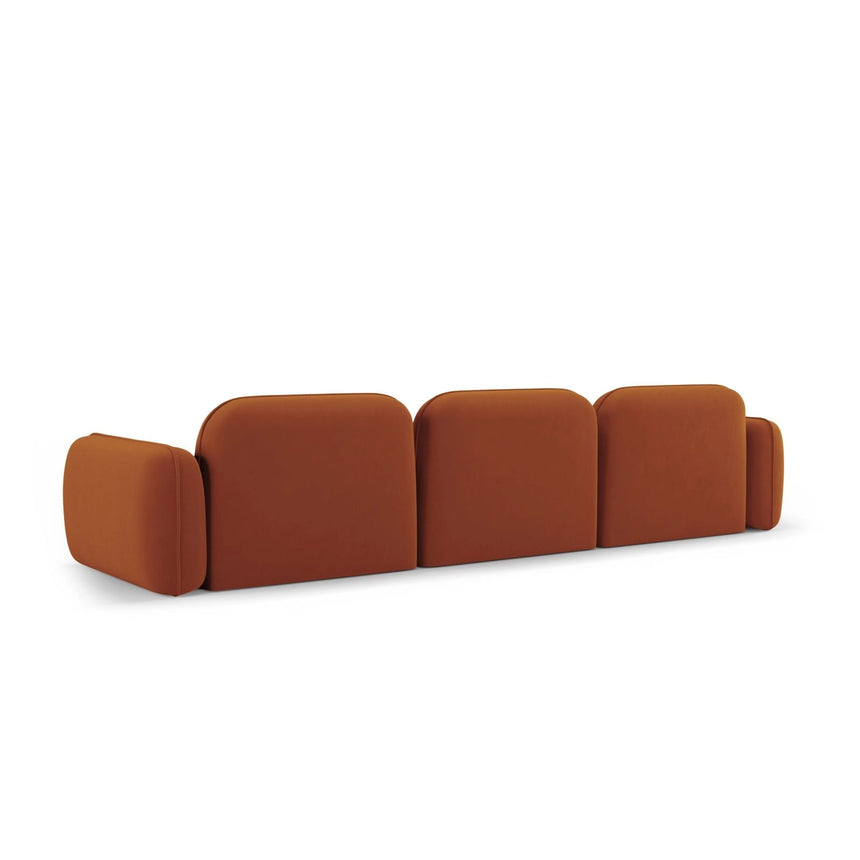 Sydney 4-Sitzer Sofa aus Samt in Terrakotta (Casino Terracota), 320x90x70 cm von Cosmopolitan Design – Bild 5