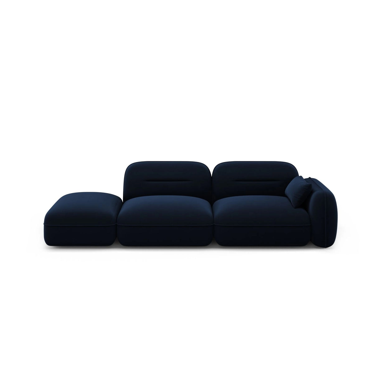 Sydney Modulares 3-Sitzer Sofa, Linke Seite, aus Samt in Königsblau (Casino Deep Blue), 295x90 cm von Cosmopolitan Design – Bild 1