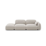 Sydney Modulares 3-Sitzer Sofa, Linke Seite, aus Samt in Leichtes Beige (Casino Pearl), 295x90 cm von Cosmopolitan Design – Bild 1