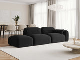 Sydney Modulares 3-Sitzer Sofa, Linke Seite, aus Samt in Schwarz (Casino Black), 295x90 cm von Cosmopolitan Design – Bild 2