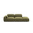 Sydney Modulares 3-Sitzer Sofa, Rechte Seite, aus Samt in Hellgrün (Casino Forest), 295x90 cm von Cosmopolitan Design – Bild 1