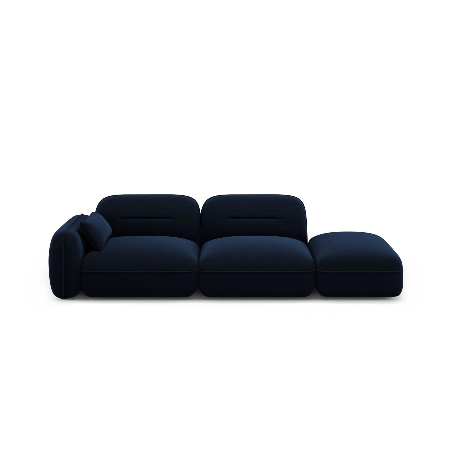 Sydney Modulares 3-Sitzer Sofa, Rechte Seite, aus Samt in Königsblau (Casino Deep Blue), 295x90 cm von Cosmopolitan Design – Bild 1