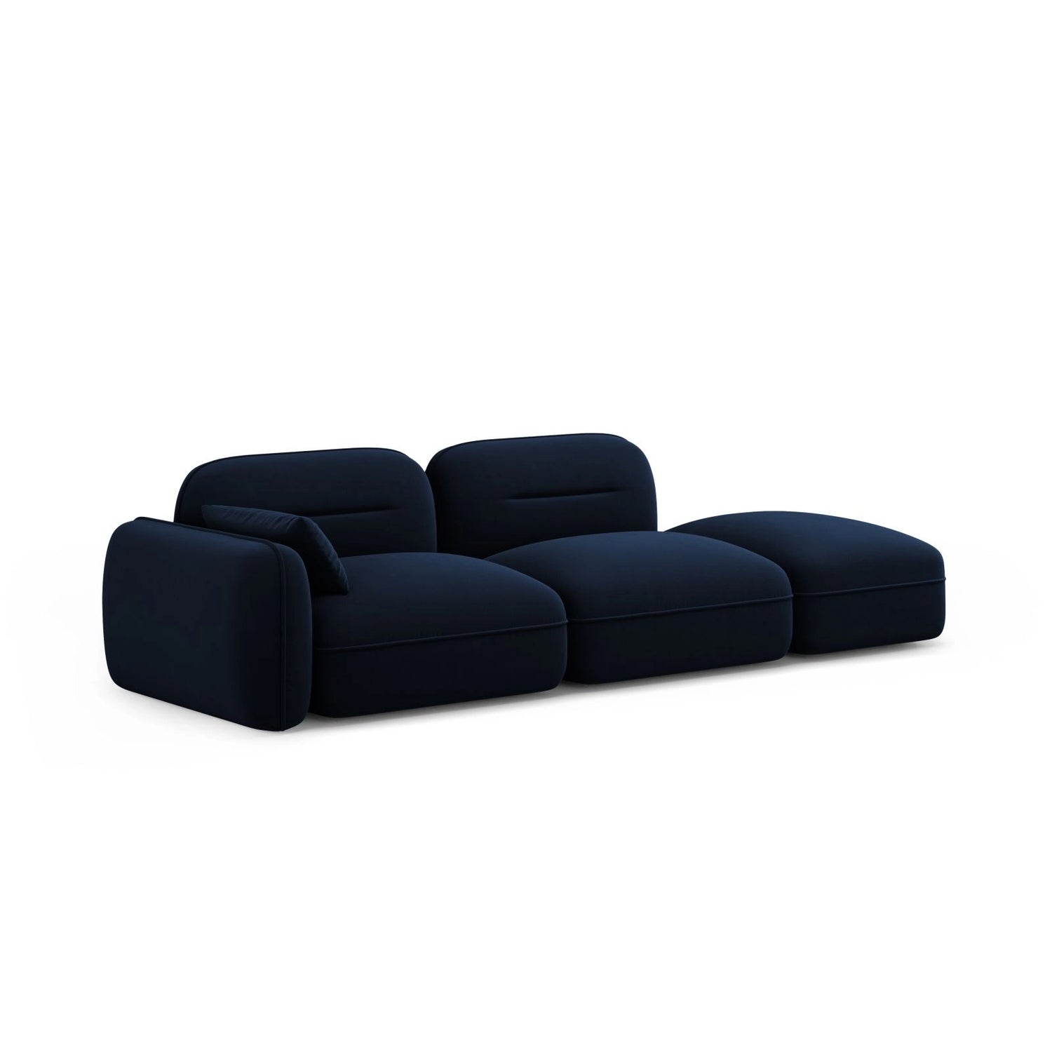 Sydney Modulares 3-Sitzer Sofa, Rechte Seite, aus Samt in Königsblau (Casino Deep Blue), 295x90 cm von Cosmopolitan Design – Bild 4