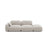 Sydney Modulares 3-Sitzer Sofa, Rechte Seite, aus Samt in Leichtes Beige (Casino Pearl), 295x90 cm von Cosmopolitan Design – Bild 1