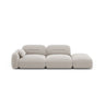 Sydney Modulares 3-Sitzer Sofa, Rechte Seite, aus Samt in Leichtes Beige (Casino Pearl), 295x90 cm von Cosmopolitan Design – Bild 1