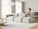 Sydney Modulares 3-Sitzer Sofa, Rechte Seite, aus Samt in Leichtes Beige (Casino Pearl), 295x90 cm von Cosmopolitan Design – Bild 2