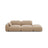 Sydney Modulares 3-Sitzer Sofa, Rechte Seite, aus Samt in Sand (Casino Lion), 295x90 cm von Cosmopolitan Design – Bild 1